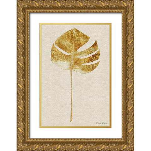 Gold Palm 1 Gold Ornate Wood Framed Art Print with Double Matting by Brown, Denise