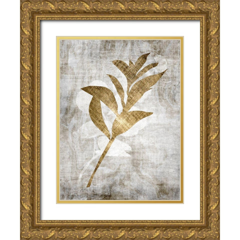 Modern Foliage 1 Gold Ornate Wood Framed Art Print with Double Matting by Brown, Denise
