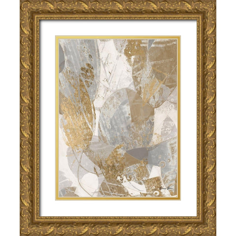 Golden Geometrics Gold Ornate Wood Framed Art Print with Double Matting by Brown, Denise