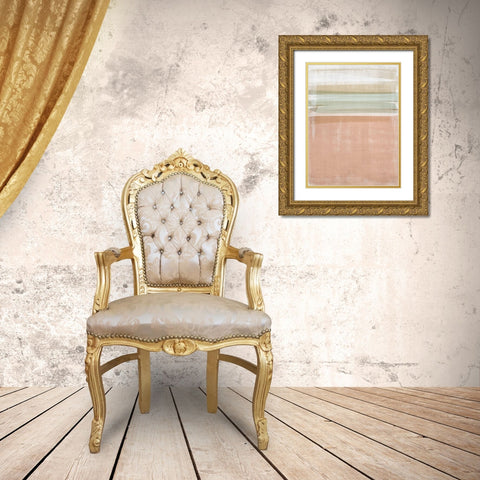 Color Swipes 1 Gold Ornate Wood Framed Art Print with Double Matting by Brown, Denise