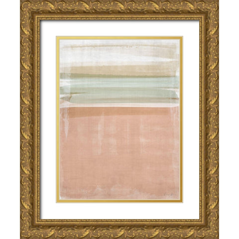 Color Swipes 1 Gold Ornate Wood Framed Art Print with Double Matting by Brown, Denise