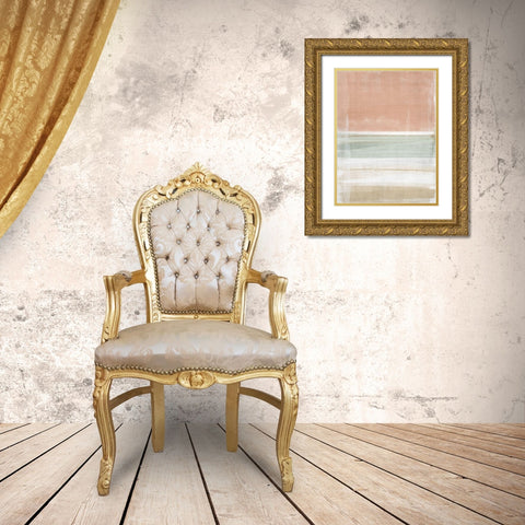 Color Swipes 2 Gold Ornate Wood Framed Art Print with Double Matting by Brown, Denise