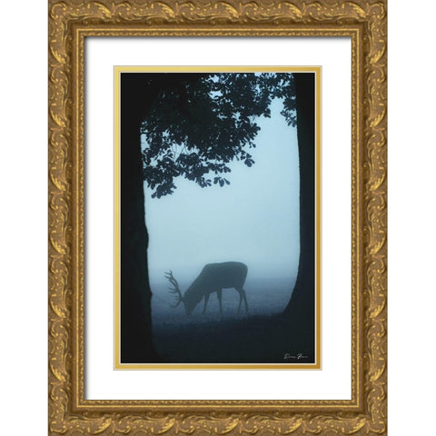 Grazing Gold Ornate Wood Framed Art Print with Double Matting by Brown, Denise