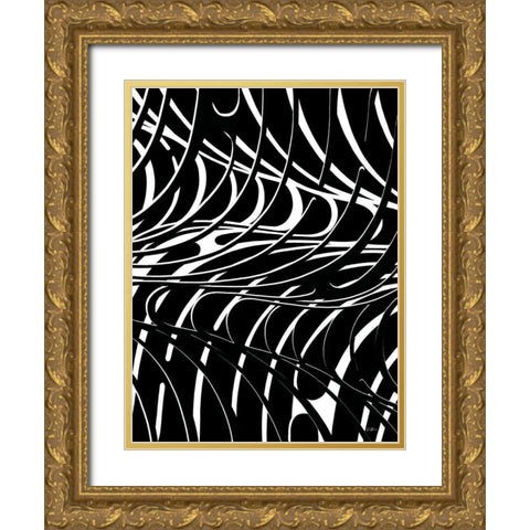 Curvature 2.0 Gold Ornate Wood Framed Art Print with Double Matting by Brown, Denise