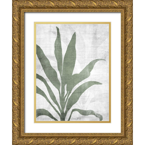 Natures Palm 2 V2 Gold Ornate Wood Framed Art Print with Double Matting by Brown, Denise