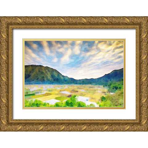 Townsend Gold Ornate Wood Framed Art Print with Double Matting by Brown, Denise