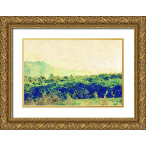 Watercolor Landscape 2 Gold Ornate Wood Framed Art Print with Double Matting by Brown, Denise