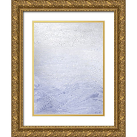 Lilac Waves 1 Gold Ornate Wood Framed Art Print with Double Matting by Brown, Denise