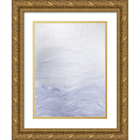 Lilac Waves 2 Gold Ornate Wood Framed Art Print with Double Matting by Brown, Denise