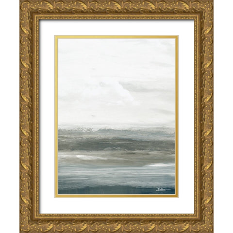 Oceanscape 1 Gold Ornate Wood Framed Art Print with Double Matting by Brown, Denise