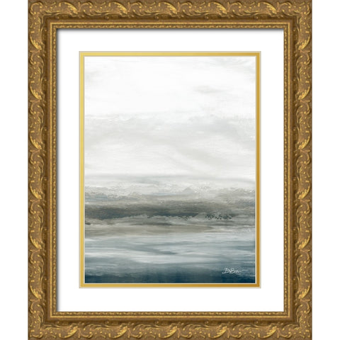 Oceanscape 2 Gold Ornate Wood Framed Art Print with Double Matting by Brown, Denise