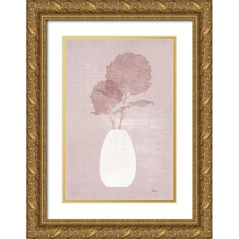 Blush Foral 2 Gold Ornate Wood Framed Art Print with Double Matting by Brown, Denise
