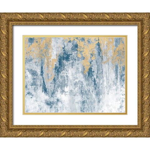 Golden Azure Gold Ornate Wood Framed Art Print with Double Matting by Brown, Denise