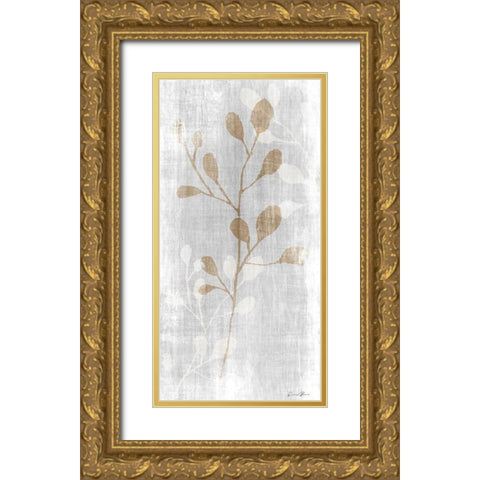 Botanical Stem 2 Gold Ornate Wood Framed Art Print with Double Matting by Brown, Denise