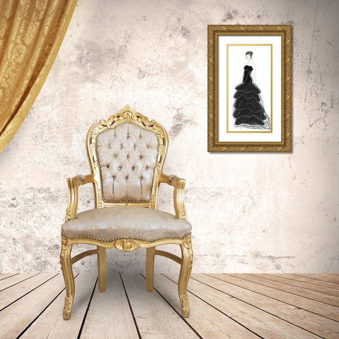 Fashion Week 2 v2 Gold Ornate Wood Framed Art Print with Double Matting by Brown, Denise