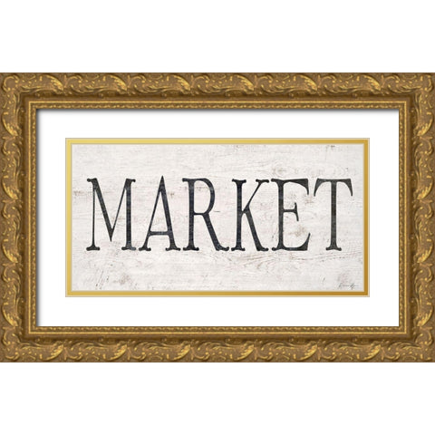 Market Gold Ornate Wood Framed Art Print with Double Matting by Brown, Denise