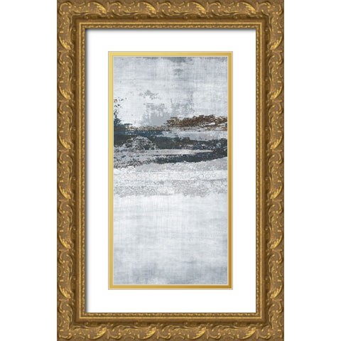 Split Exclusion 1 V2 Gold Ornate Wood Framed Art Print with Double Matting by Brown, Denise