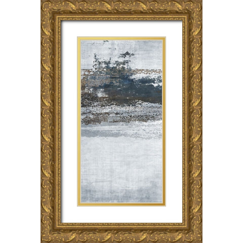 Split Exclusion 2 V2 Gold Ornate Wood Framed Art Print with Double Matting by Brown, Denise
