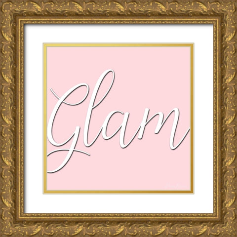 Glam Lash Out 2 Gold Ornate Wood Framed Art Print with Double Matting by Brown, Denise