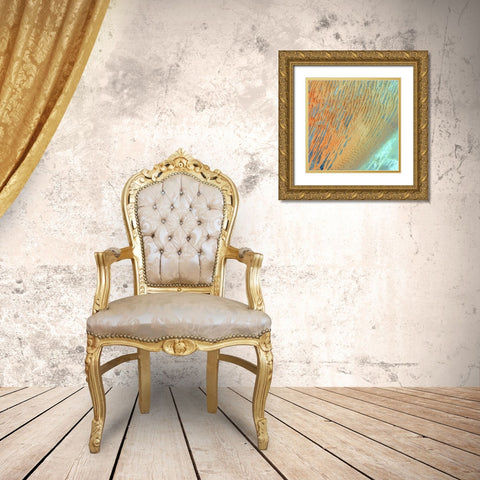 Waves Gold Ornate Wood Framed Art Print with Double Matting by Brown, Denise