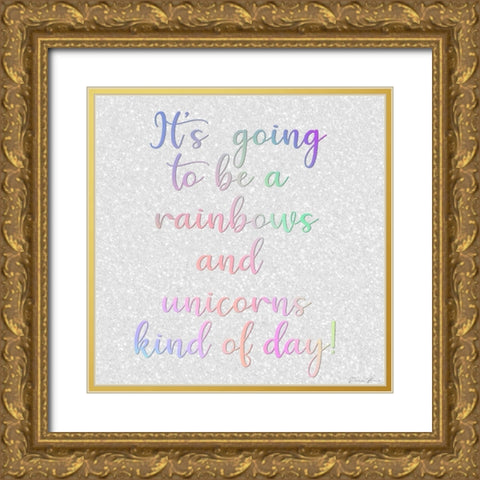 Rainbow Kind Of Day Gold Ornate Wood Framed Art Print with Double Matting by Brown, Denise