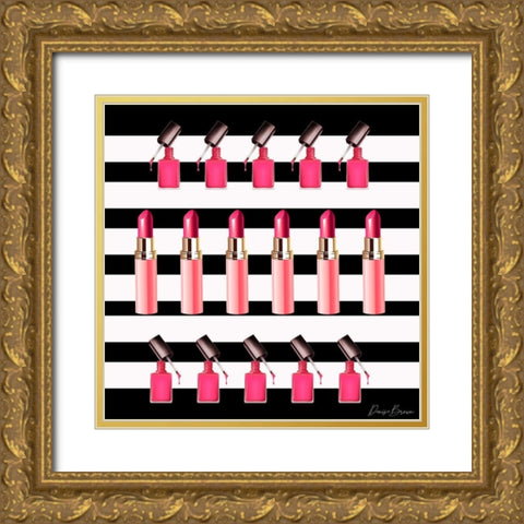 Be Glamorous 2 Gold Ornate Wood Framed Art Print with Double Matting by Brown, Denise