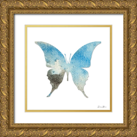 Watercolor Wings 3 Gold Ornate Wood Framed Art Print with Double Matting by Brown, Denise