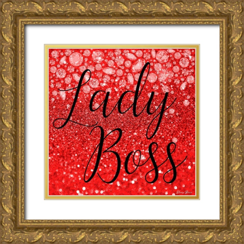 Lady Boss 2 Gold Ornate Wood Framed Art Print with Double Matting by Brown, Denise