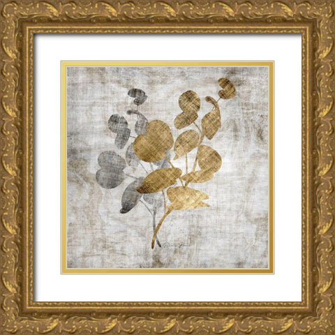 Modern Foliage 3 Gold Ornate Wood Framed Art Print with Double Matting by Brown, Denise