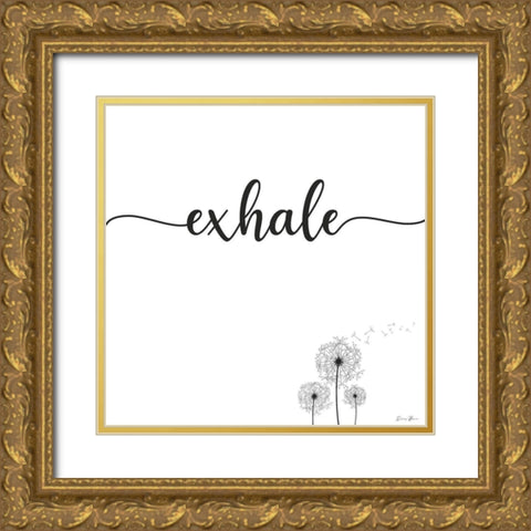 Exhale Gold Ornate Wood Framed Art Print with Double Matting by Brown, Denise