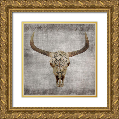 Bone Yard 1 V2 Gold Ornate Wood Framed Art Print with Double Matting by Brown, Denise