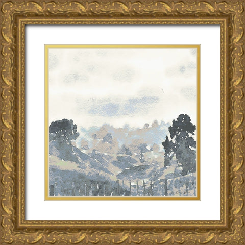 Mountainscape Gold Ornate Wood Framed Art Print with Double Matting by Brown, Denise