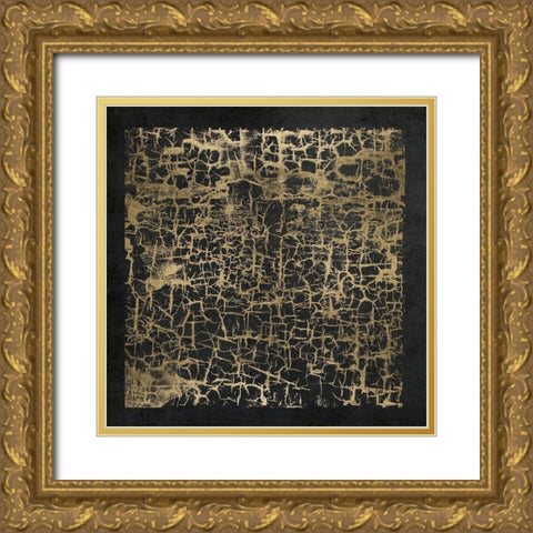 Crackle 2 Gold Ornate Wood Framed Art Print with Double Matting by Brown, Denise