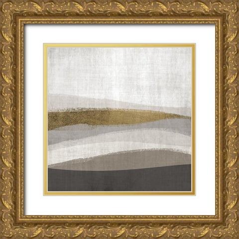 Golden Range 2 Gold Ornate Wood Framed Art Print with Double Matting by Brown, Denise