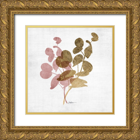 Blush Foliage 1 Gold Ornate Wood Framed Art Print with Double Matting by Brown, Denise