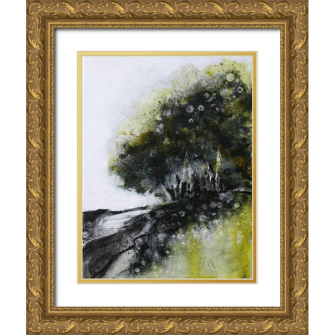 Dense Forest Edge 1620 Gold Ornate Wood Framed Art Print with Double Matting by Charest, Doris