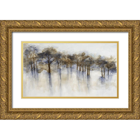 Misty Woods 2 Gold Ornate Wood Framed Art Print with Double Matting by Charest, Doris