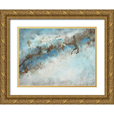 Ice Flow 1 Gold Ornate Wood Framed Art Print with Double Matting by Charest, Doris