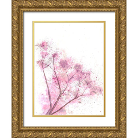 Whisper Pink Gold Ornate Wood Framed Art Print with Double Matting by Charest, Doris