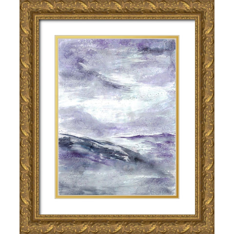 Purple Wind 2 Gold Ornate Wood Framed Art Print with Double Matting by Charest, Doris