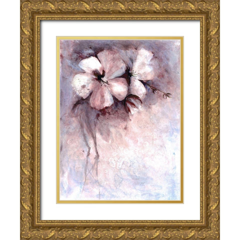 Maroon Calm Gold Ornate Wood Framed Art Print with Double Matting by Charest, Doris