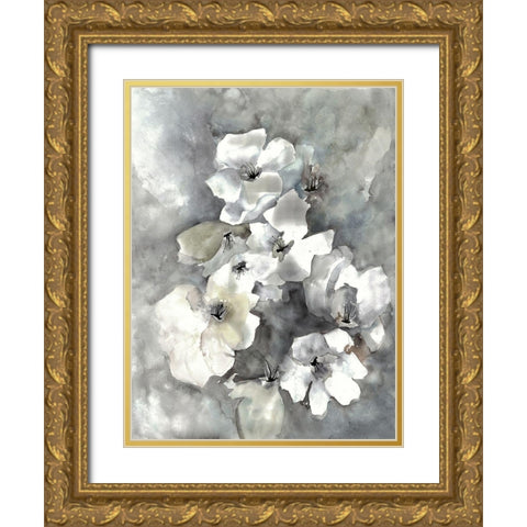Mundane Florals 1 Gold Ornate Wood Framed Art Print with Double Matting by Charest, Doris