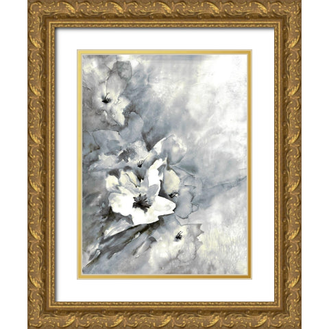 Mundane Florals 2 Gold Ornate Wood Framed Art Print with Double Matting by Charest, Doris