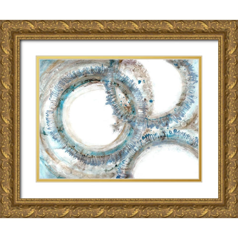 Ruptured Spheres Gold Ornate Wood Framed Art Print with Double Matting by Charest, Doris