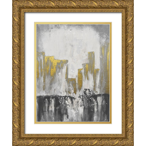 Golden City Glow 2 Gold Ornate Wood Framed Art Print with Double Matting by Charest, Doris