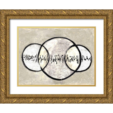 Two Moons Over Mars 1 Gold Ornate Wood Framed Art Print with Double Matting by Charest, Doris