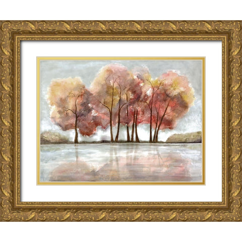 Lakeside Forest Gold Ornate Wood Framed Art Print with Double Matting by Charest, Doris