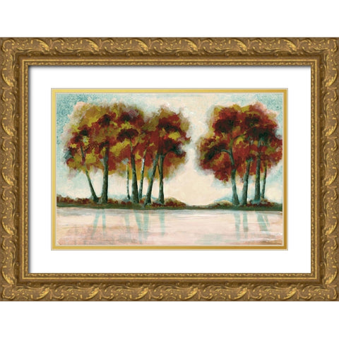 Peak Foliage Gold Ornate Wood Framed Art Print with Double Matting by Charest, Doris