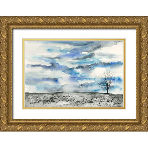 Fading Mirage 1 Gold Ornate Wood Framed Art Print with Double Matting by Charest, Doris