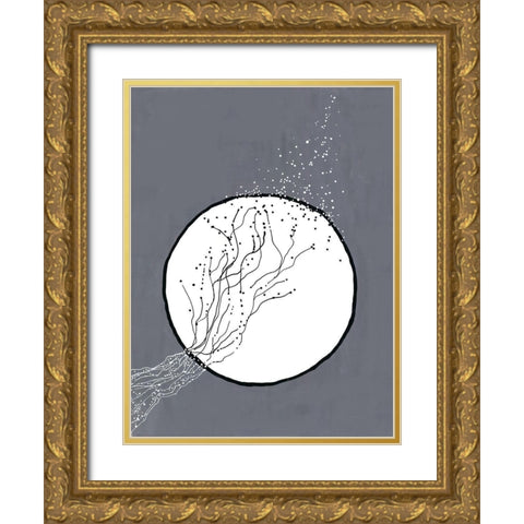 Moonlit Night Gold Ornate Wood Framed Art Print with Double Matting by Charest, Doris